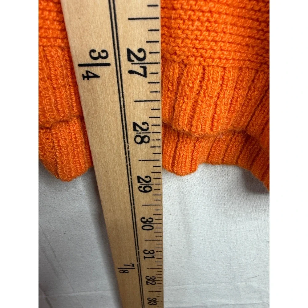 J.‎ Jill Cowl Neck Cotton Blend Textured Knit Sweater size XL Orange